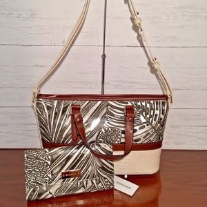 Brahmin Silver Loreto Leather Set, Mini Asher